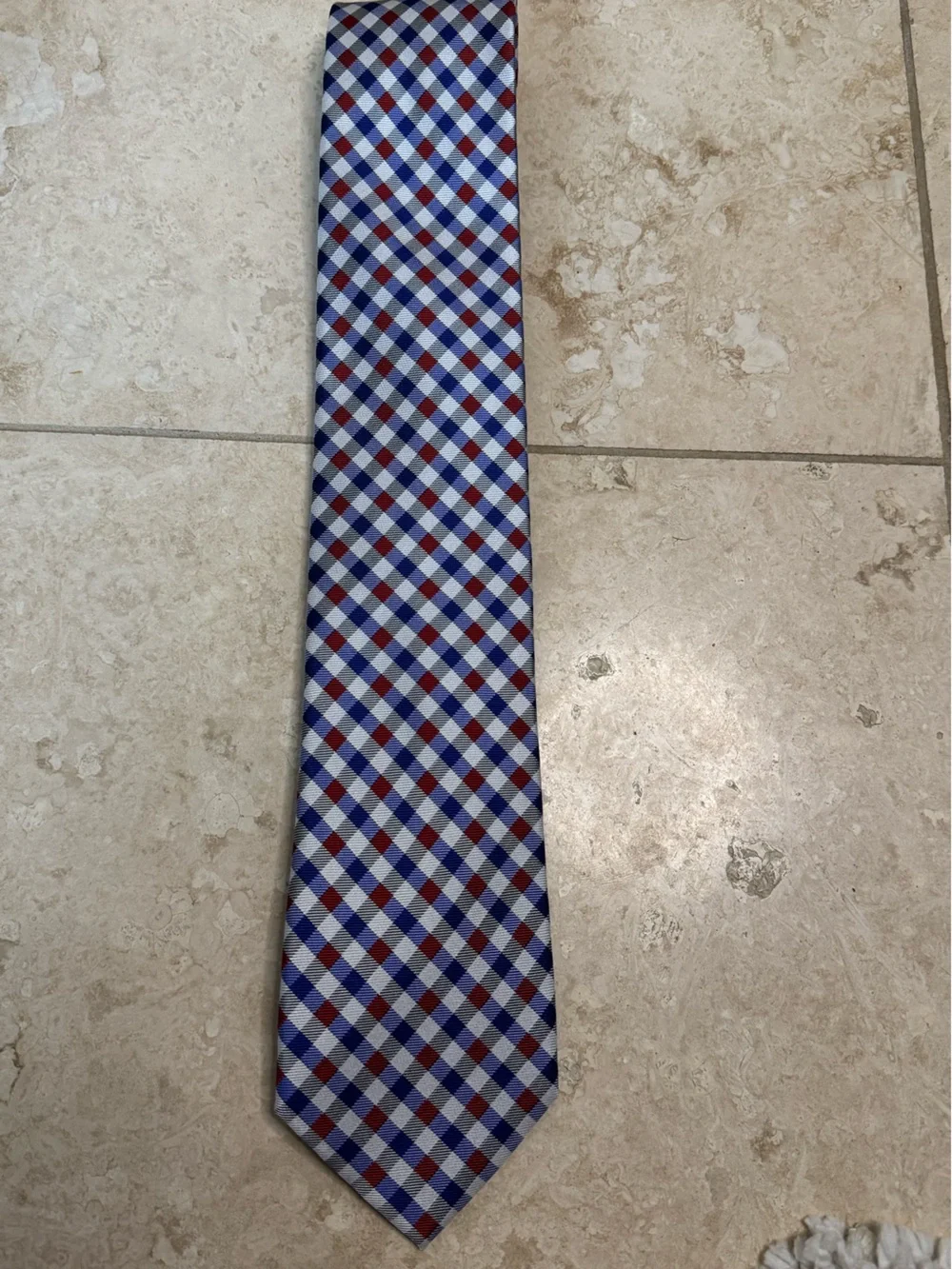 Van Heusen Red/Blue Check Tie